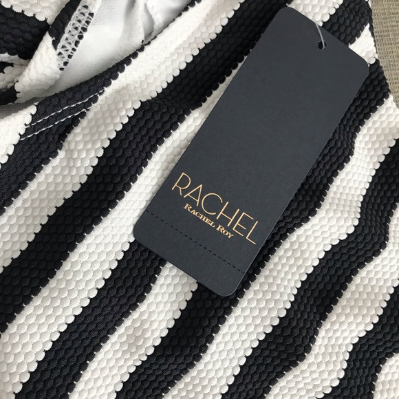 NWT RACHEL Rachel Roy Striped Nautical Swimsuit - Picture 8 of 8
